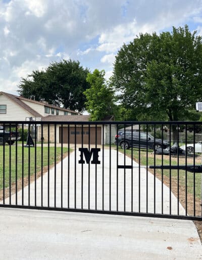 Front Gate completed with solar panel install